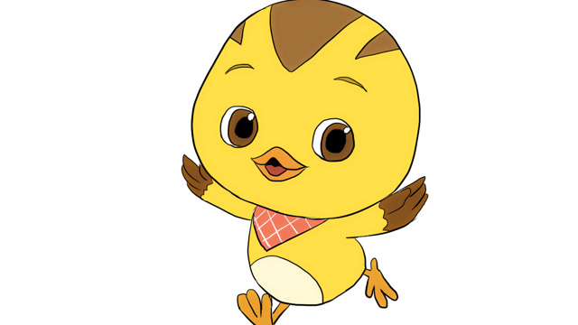 萌鸡小队之奔跑中的麦琪儿童卡通简笔画