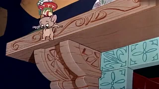 猫和老鼠 汤姆在烟筒里被火给烧飞上了天
