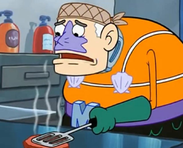 海绵宝宝:大洋游侠居然在煎肉饼,海绵宝去哪里了