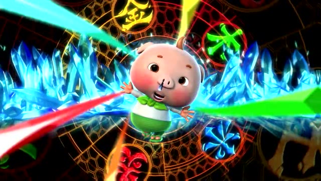 猪猪侠 小呆呆变身冰封鹿大战蜘蛛怪