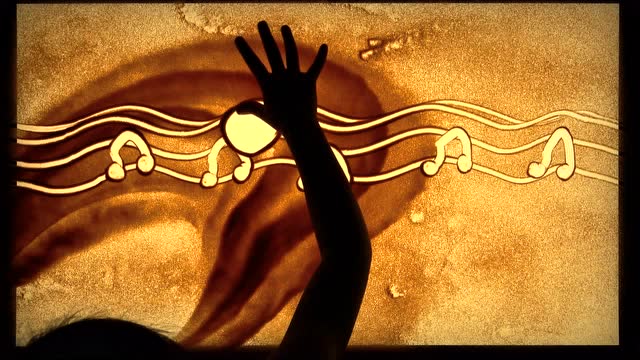 玉玲沙画小学员张晨琪作品《天之大》