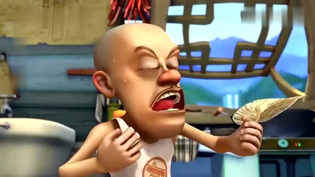 大热天光头强的电风扇坏了,最后连扇子都欺负他!