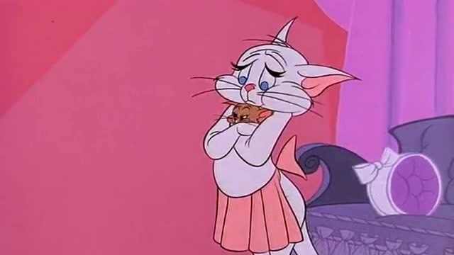 猫和老鼠:杰瑞看到猫美女如此疼爱自己,处处欺负汤姆!