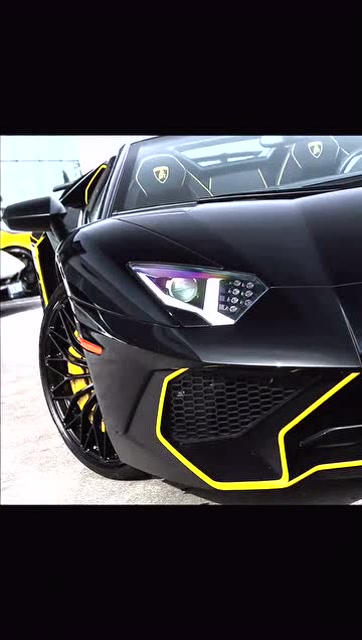 兰博基尼aventadorlp750-4svroadster,一头黑色敞篷!