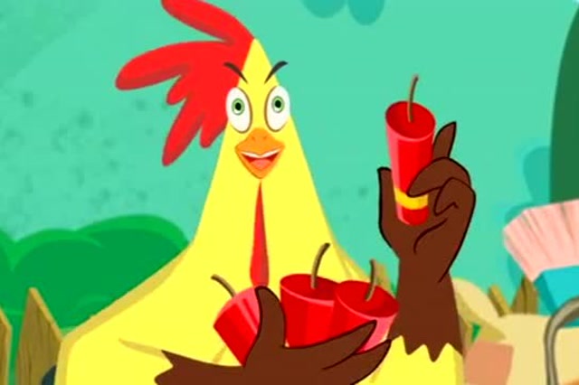 小鸡不好惹:鸡小龙为了叫醒贪睡的师傅,竟然用鞭炮把师傅炸上了天