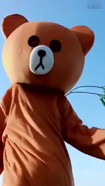 调皮的网红熊,这是在模仿骑马吗?这姿势真是太搞笑了!