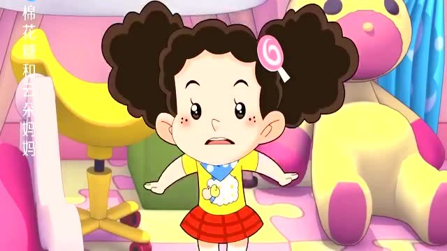 棉花糖学小苹果的邻居妹妹说话逗她开心,结果小苹果更伤心了