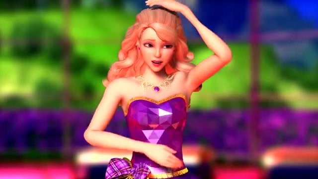 芭比之公主学院:德莱西为了给布莱尔赢得时间,让淑女们单脚跳