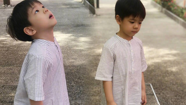 杜江分享儿子近照 4岁嗯哼长大变帅满满文艺范儿