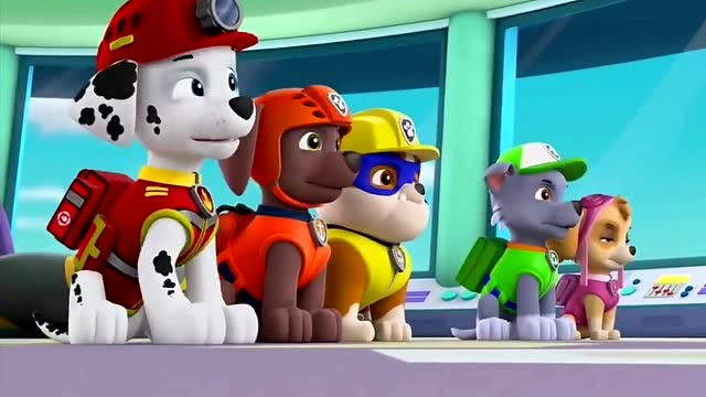 汪汪队立大功:汪汪队都要集合了,可小力还在看电视!