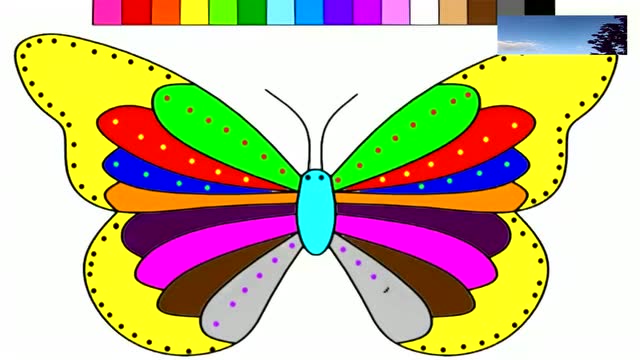 幼儿色彩启蒙学画画,画出美丽的彩虹蝴蝶