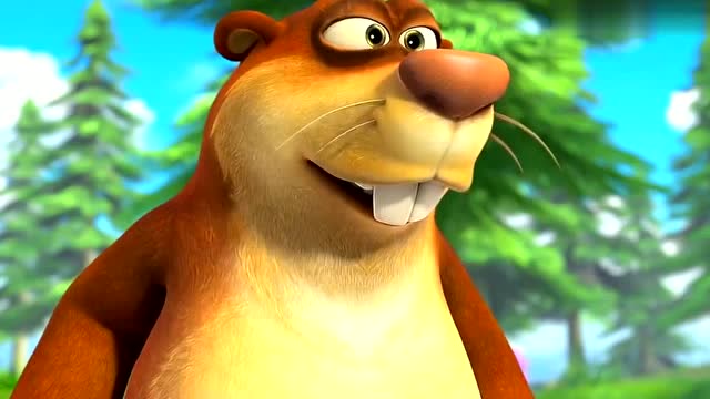 熊出没:土拨鼠摘了好多好多苹果,分别送给幼儿园的小朋友们!