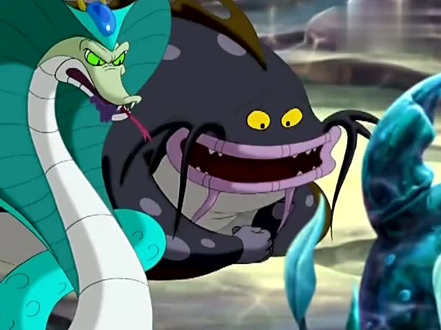 泡泡盗走宝箱,大龙虾反算计肥鲶鱼,赖皮蛇罚肥鲶鱼给大龙虾当马