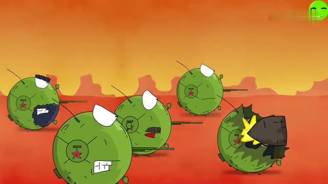 坦克世界欢乐动漫-火星行动系列 球形坦克大战德系三炮管神教