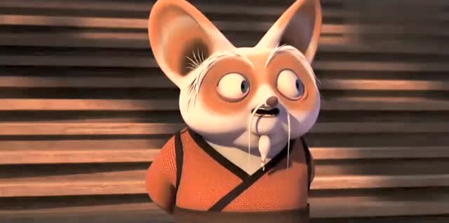 功夫熊猫:徒弟们都在练功,熊猫竟然在吃包子!