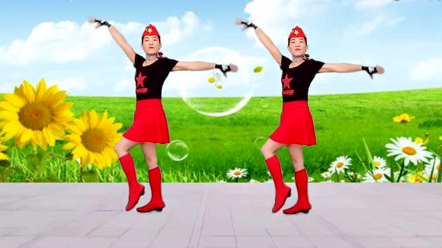 广场舞《红马鞍》单人水兵舞