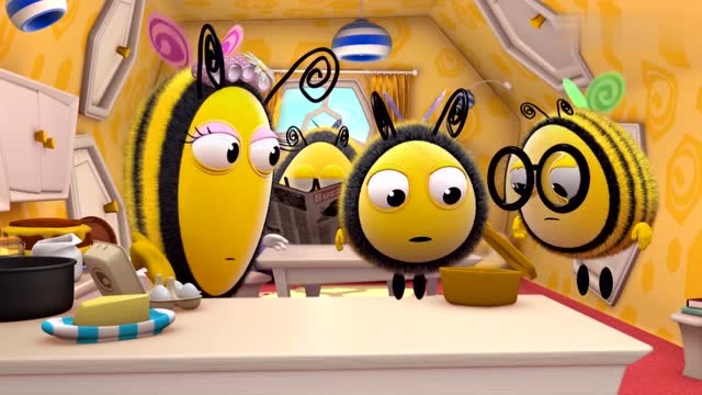 小蜜蜂:蜂爸爸吃掉了八仔和贝贝的芝麻蛋糕