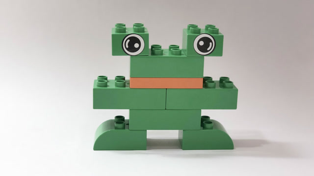 20一分钟用乐高积木手工拼搭一只可爱的小青蛙 视频教程