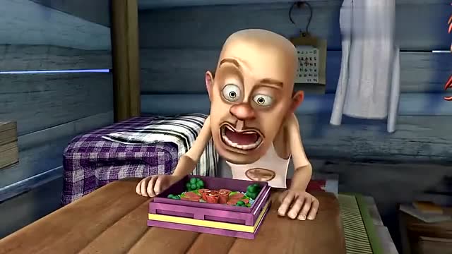 熊出没:光头强用一个月工资换来生鱼片,准备掏蜂窝吃蜜汁鱼片