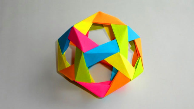 复杂几何立体折纸图片