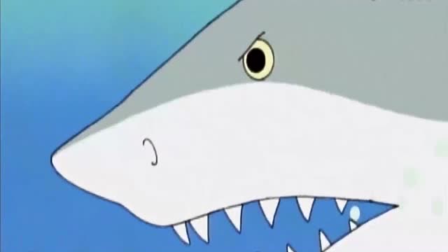 《巴巴爸爸》巴巴爸爸魔鬼鱼在海里嬉戏,忽然被沙鱼袭击