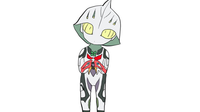 呆萌的奈克瑟斯奥特曼儿童卡通简笔画