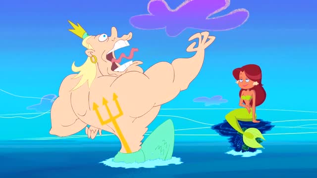 鲨鱼哥和美人鱼:男人鱼想接近美人鱼,无奈没有机会