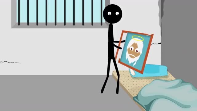 火柴人:如何利用照片逃离小黑屋 搞笑动画