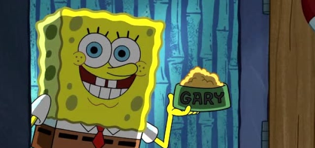 海绵宝宝做饭给小瓜吃,不再让它玩球球