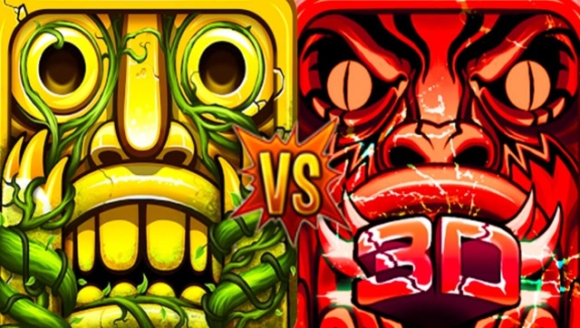 寻游解说:神庙逃亡2迷失丛林vs神殿无止尽3d魔幻跑酷