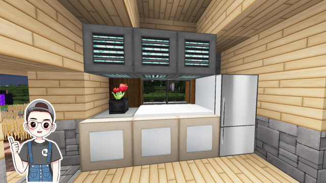 我的世界:教你做一个厨房,超真实