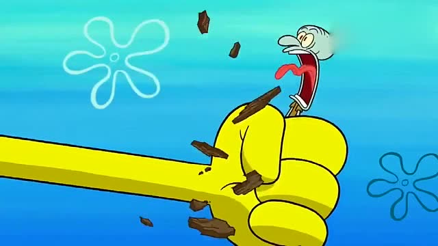 海绵宝宝:海绵宝宝吸水后不停变大,撑爆蟹黄堡