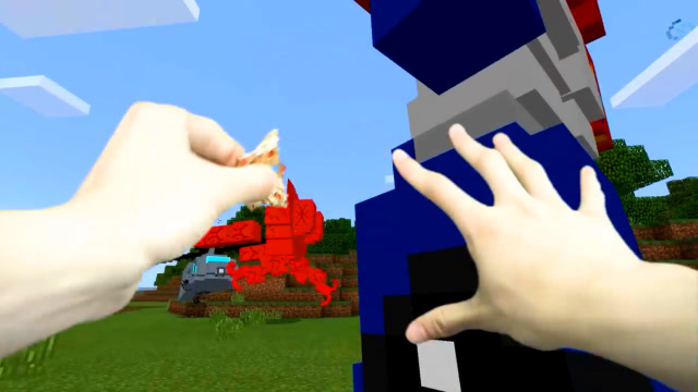 小小白解说:我的世界真人版4个变形金刚的世纪大战