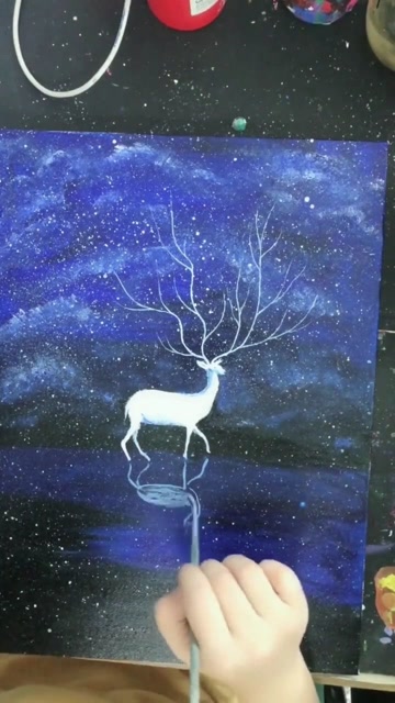 星空画教程鹿