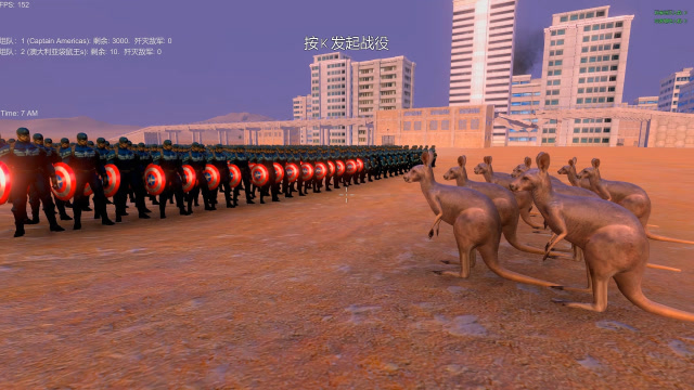 史诗战争模拟器3000个美国队长挑战10只澳大利亚袋鼠王谁能赢