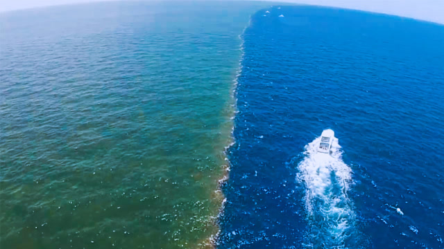 神奇的海洋景观!两片海水相遇却无法融合,壮观景象令人惊叹!