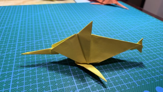 一条箭鱼折纸教程,so easy,动起手来吧!