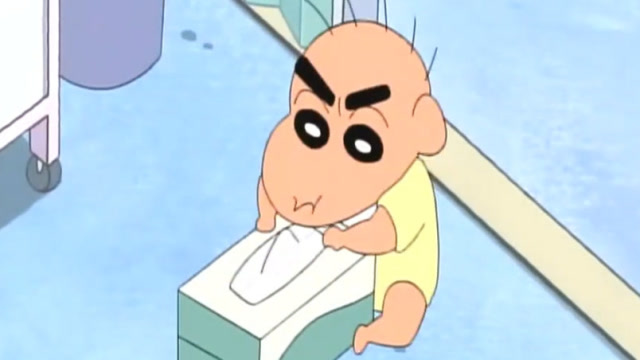蜡笔小新:小时候的小新太皮了,吃不到好吃的就玩"抽纸"!太可爱了