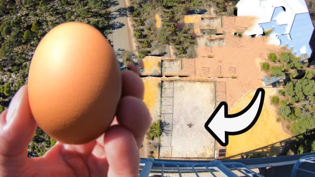 45米高空扔鸡蛋,怎样才能完好无损接住?老外的方法意想不到