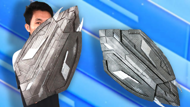 自制美国队长新盾牌瓦坎达盾牌,材料是纸板,灭霸哪里跑!