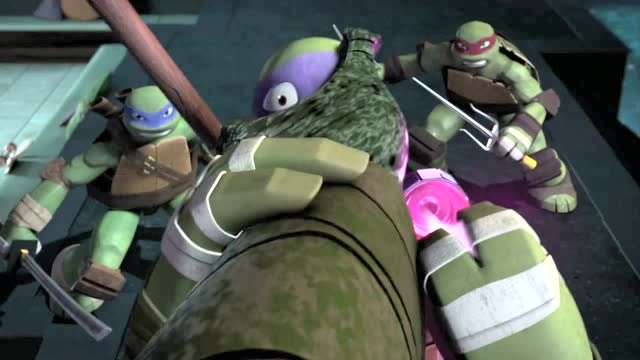 忍者神龟 好不容易安静下来的鳄鱼,看到红色试管就发狂了