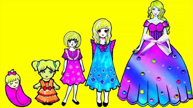 给纸娃娃一家做漂亮的连衣裙,非常好玩,小朋友都喜欢