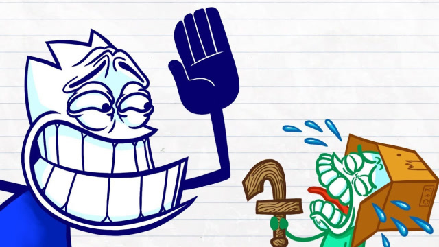 铅笔人遇到乞讨的"高人",花高价学习"铁砂掌",结果上当受骗