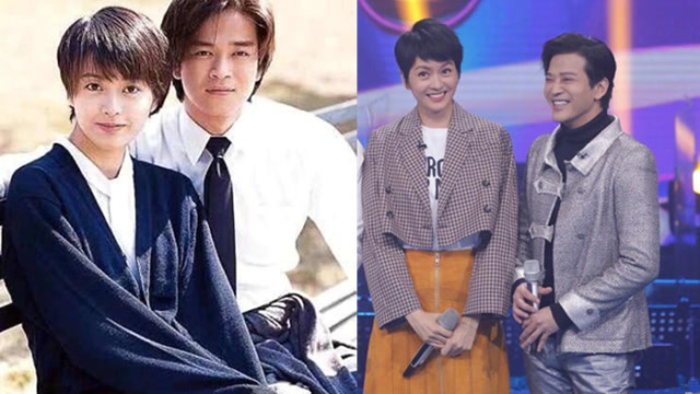 梁咏琪陈晓东罕见同台,22年发型未变俩人神撞脸但颜值依旧