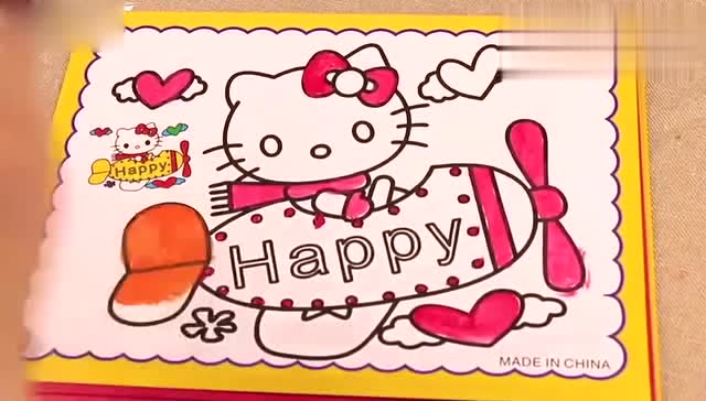 hello kitty猫简笔画,hello kitty开着飞