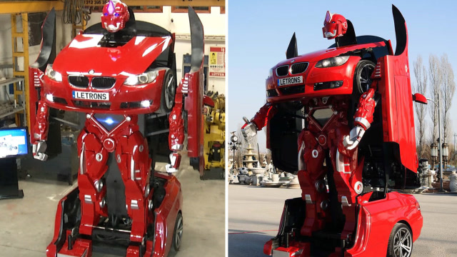 老外耗时8个月,把宝马改装成变形金刚,成品简直不要太炫酷!
