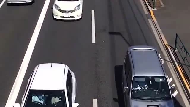 这就是日本人开车的素质,就人家这车距保持的,你不服都不行!