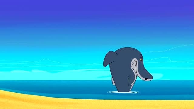 鲨鱼哥和美人鱼:孤单落寞的鲨鱼哥灰溜溜的走了