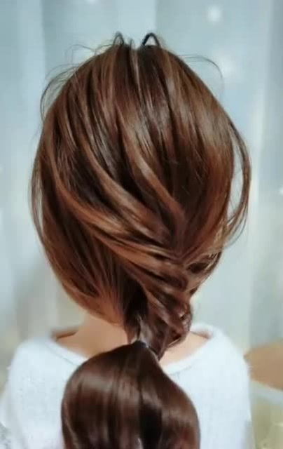 手残党也能学会的低马尾盘发,爱心造型,简单又好看哦!