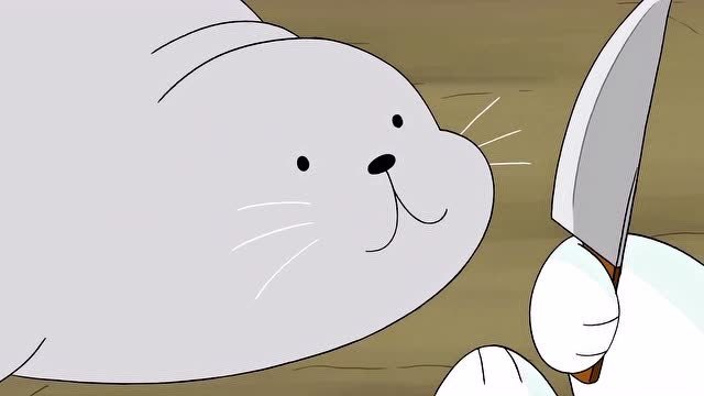 咱们裸熊:海豹这么可爱,温柔的白熊怎么忍心吃它呢